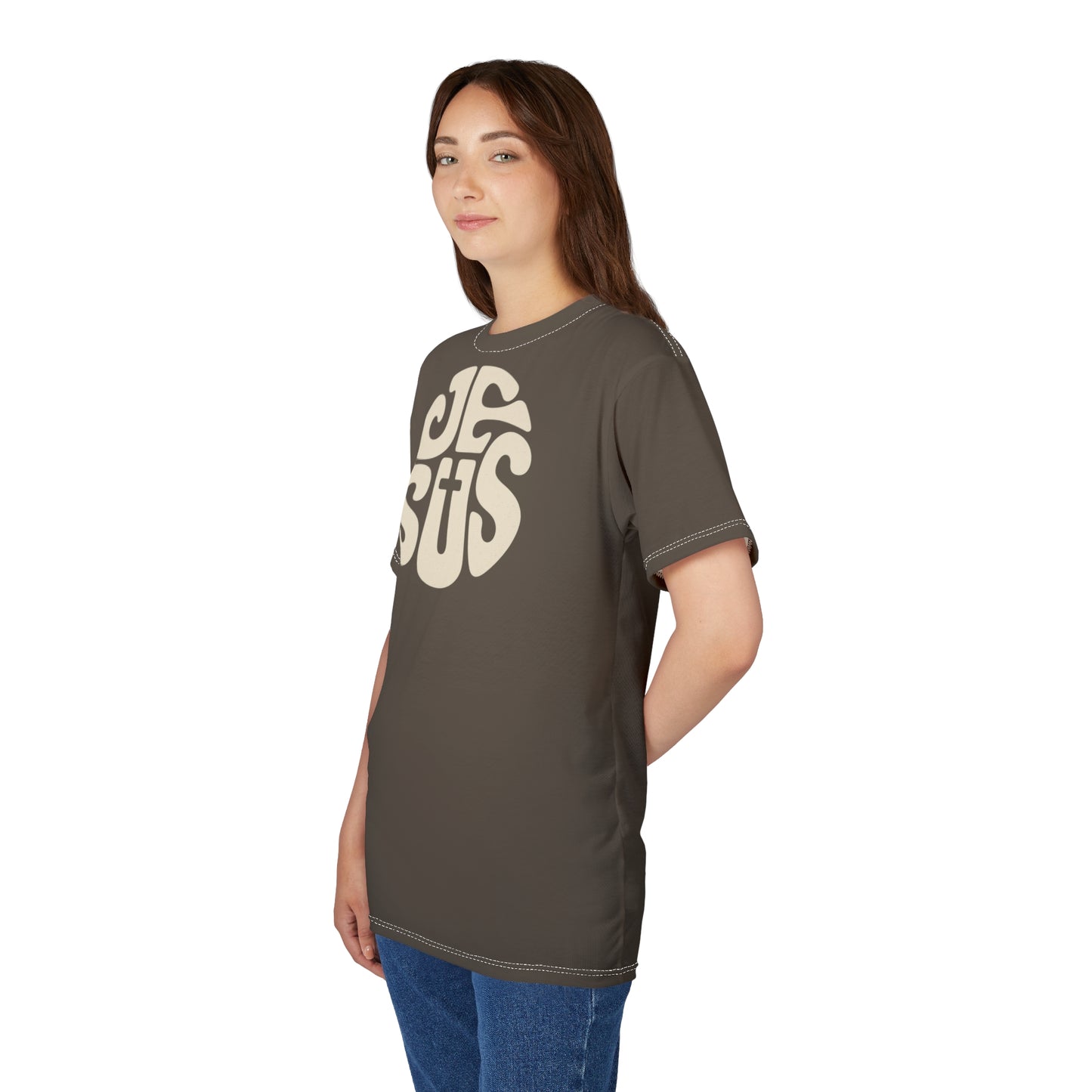 "Retro Jesus", Unisex T-shirt (Beaver Pelt)