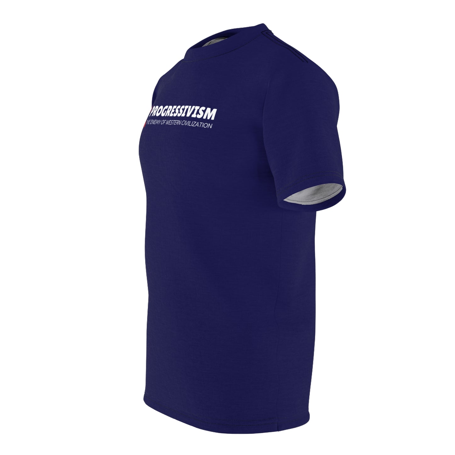 "Progressivism - Enemy of Western Civilization", Unisex Tee (Obsidian Blue)