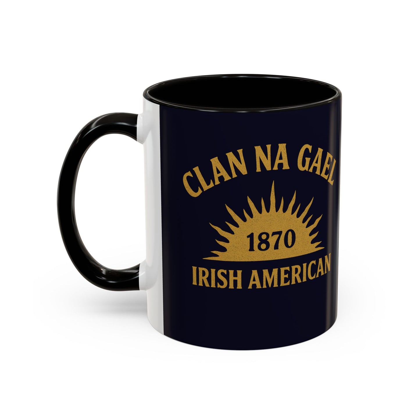 "Clan na Gael - Irish American", Colorful Mugs (11oz, 15oz) (Black Rock Blue)
