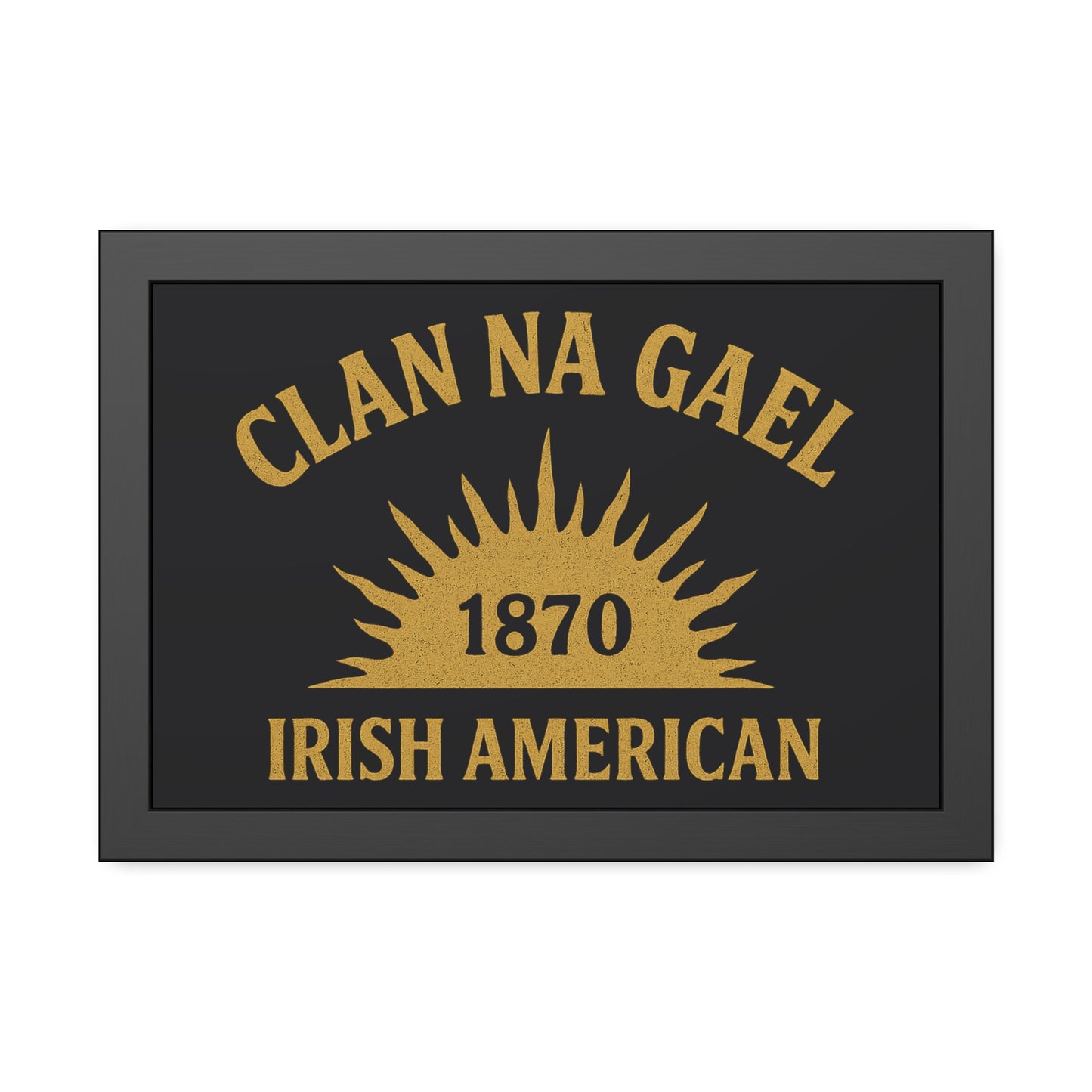 "Clan na Gael - Irish American", Framed Paper Poster (Raven Black)