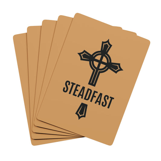 "Steadfast Cross", Christian Playing Cards (Camel Brown)