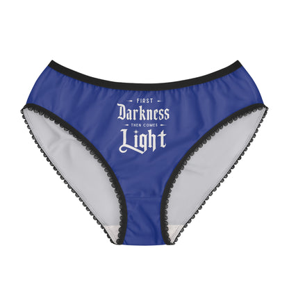"First Darkness Then Comes Light" #02, Women's Briefs (Patriot Blue)