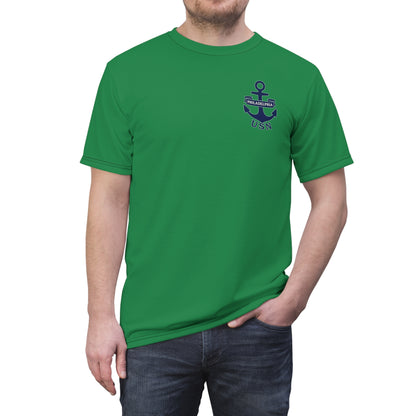 "USN Anchor", Unisex T-shirt (Bottle Glass)