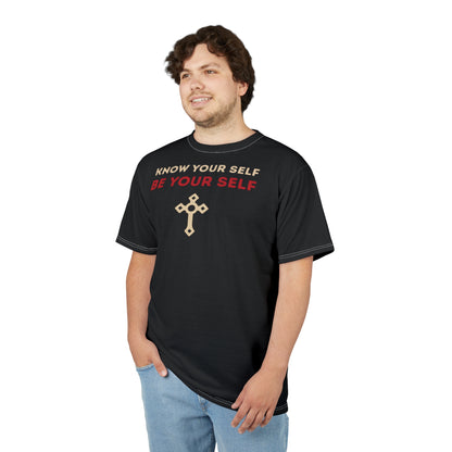 "Know Your Self", Unisex T-shirt (Obsidian Black)