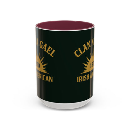 "Clan na Gael - Irish American", Colorful Mugs (11oz, 15oz) (Túath Green)
