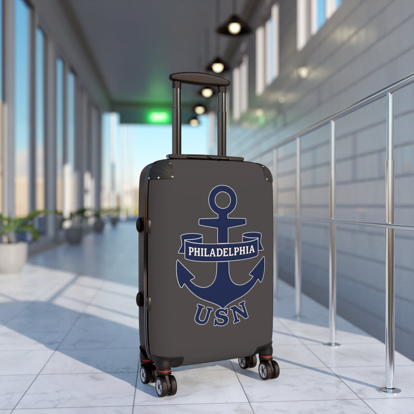 "USN Anchor", Suitcase (Wolf Grey)