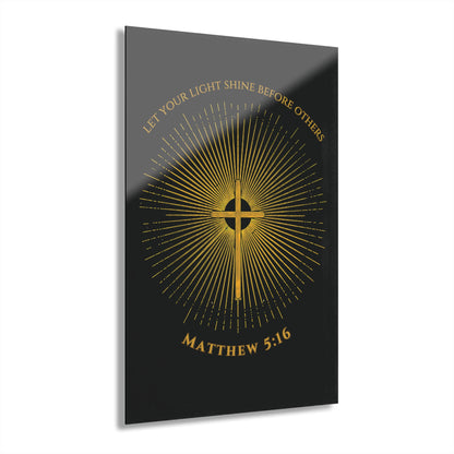 "Matthew 5:16 Sunburst", Fine Art Acrylic Wall Prints (French Cleat Hanging)