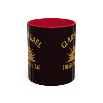"Clan na Gael - Irish American", Colorful Mugs (11oz, 15oz) (Seal Brown)