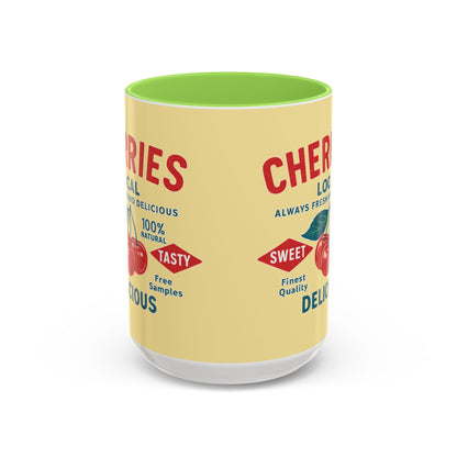"Delicious Cherries", Colorful Mugs (11oz, 15oz) (Sanctum Veil)