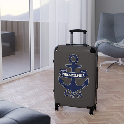 "USN Anchor", Suitcase (Wolf Grey)