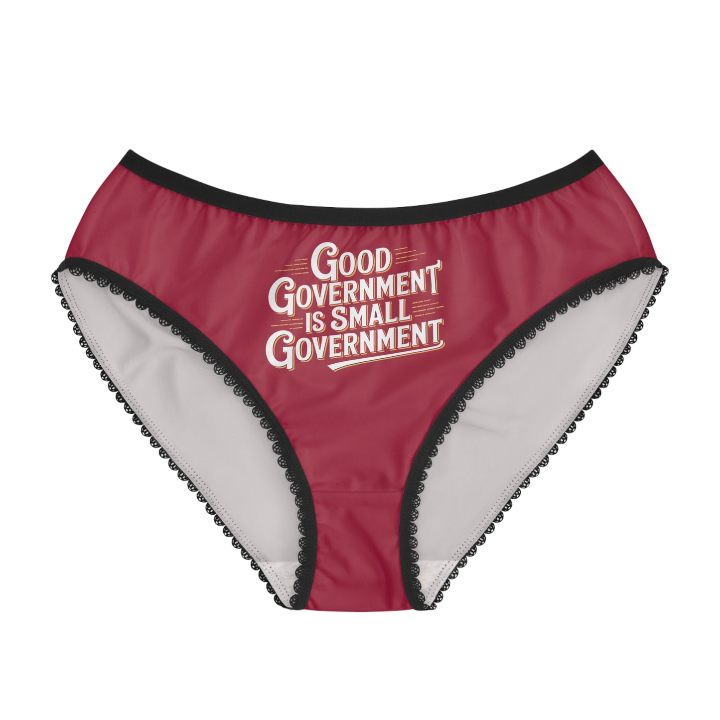 "Good Government is Small Government", Women's Briefs (Old Glory Red)