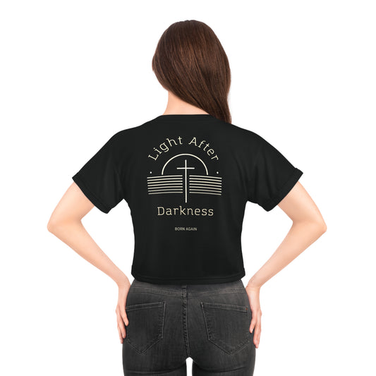 "Light After Darkness - Born Again", Black Crop Tee