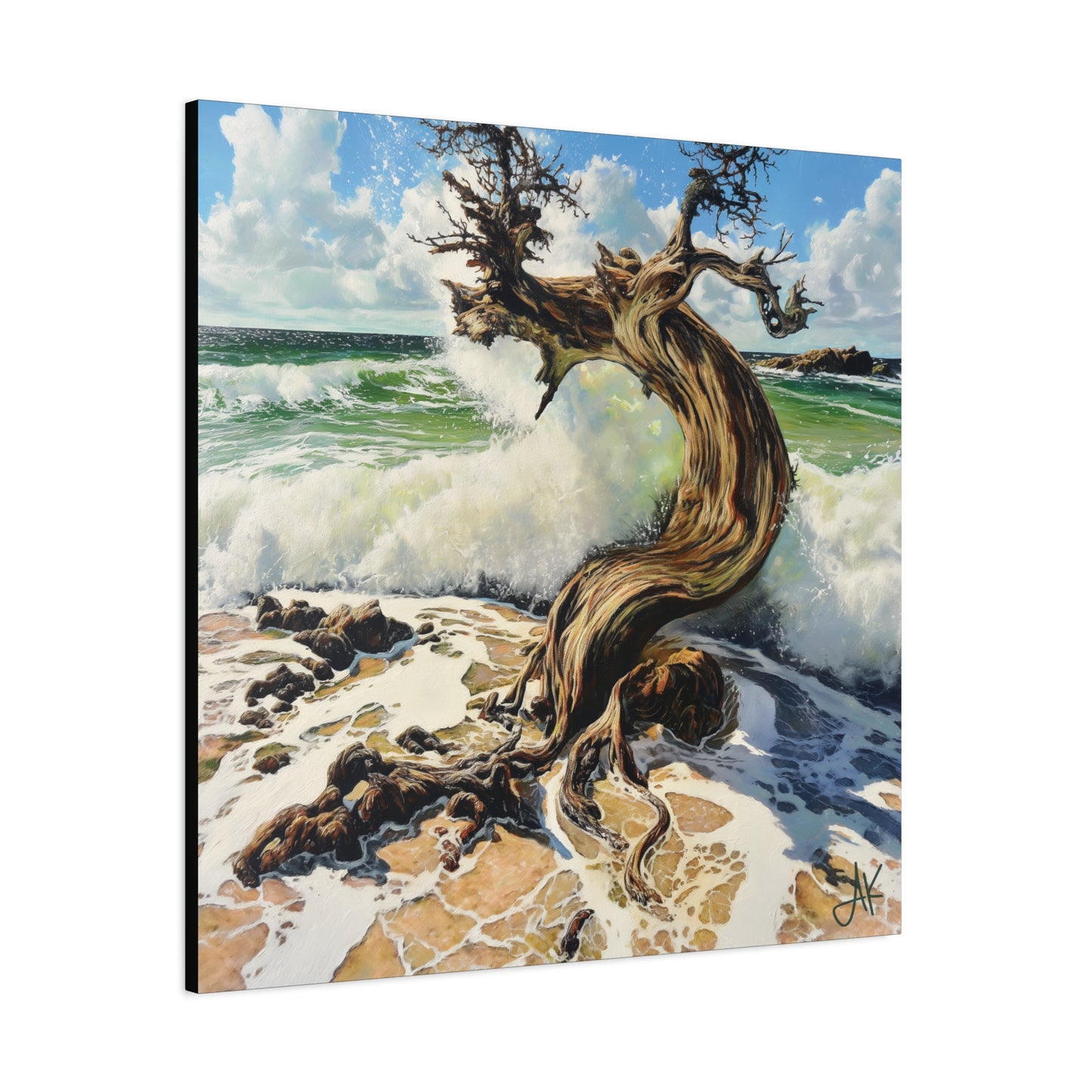 "Stormroot Bearing the Ninth Wave", Fine Art Matte Canvas, Stretched, 1.25"