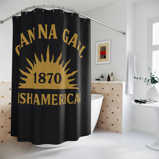 "Clan na Gael - Irish American", Shower Curtains (Raven Black)