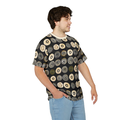 "Punk Polka", Wearable Pattern Art Unisex Tee (Iced Almond)