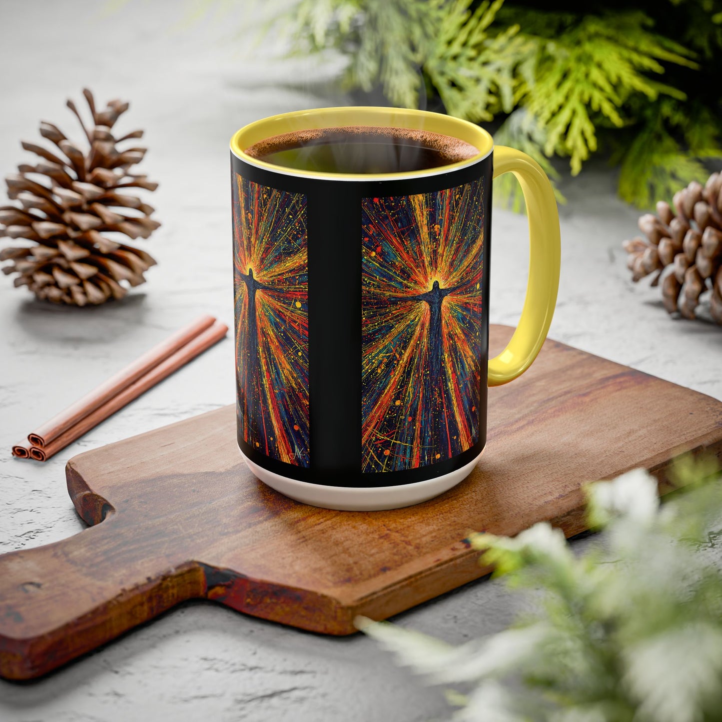 "Born Again in His Radiance - Isaiah 60:1", Colorful Mugs (11oz & 15oz)