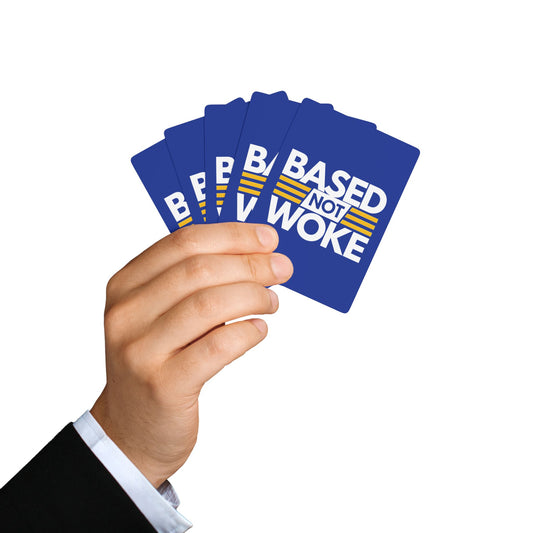 "Based not Woke" #01, Cultural Playing Cards (Patriot Blue)