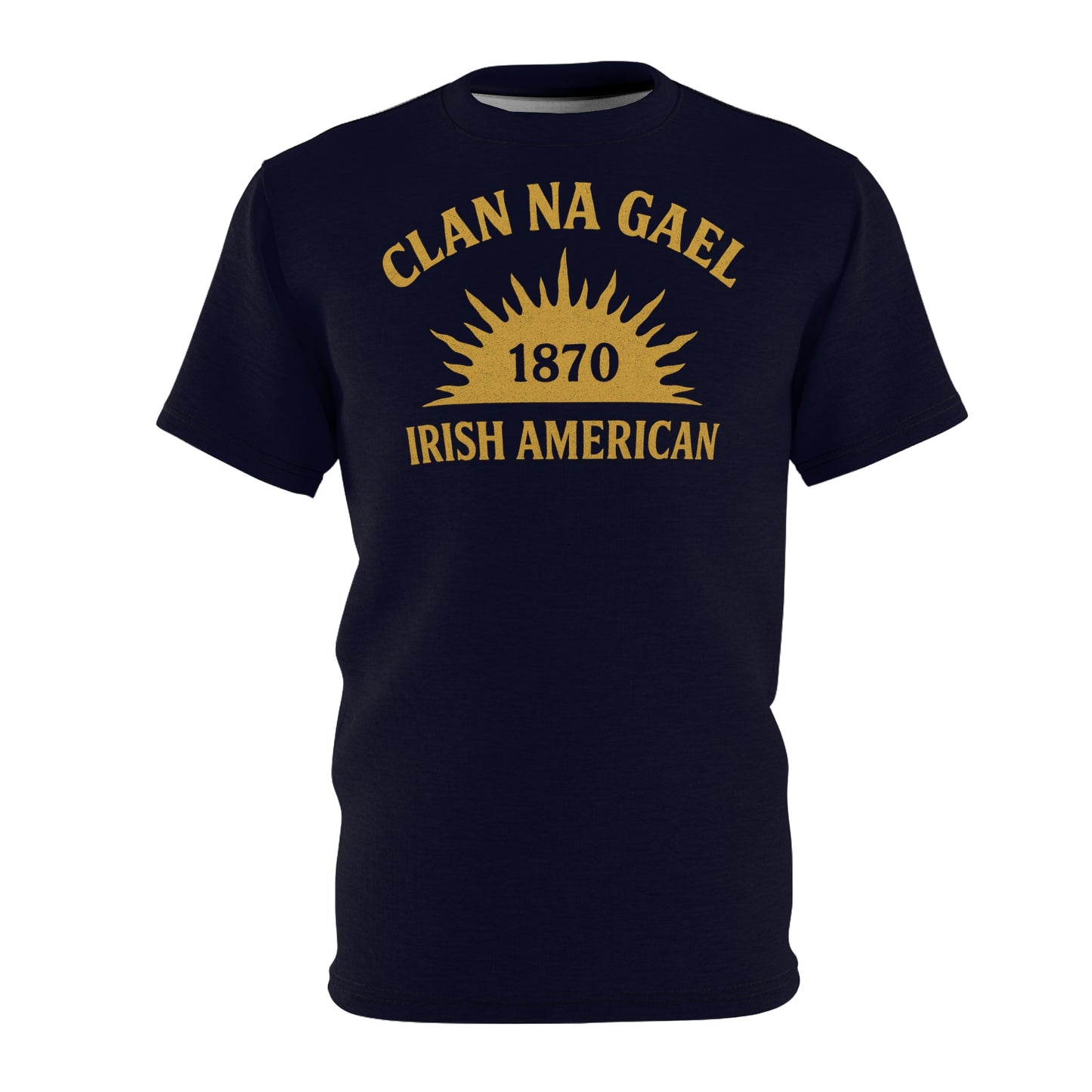 "Clan na Gael - Irish American", Unisex T-shirt (Black Rock Blue)