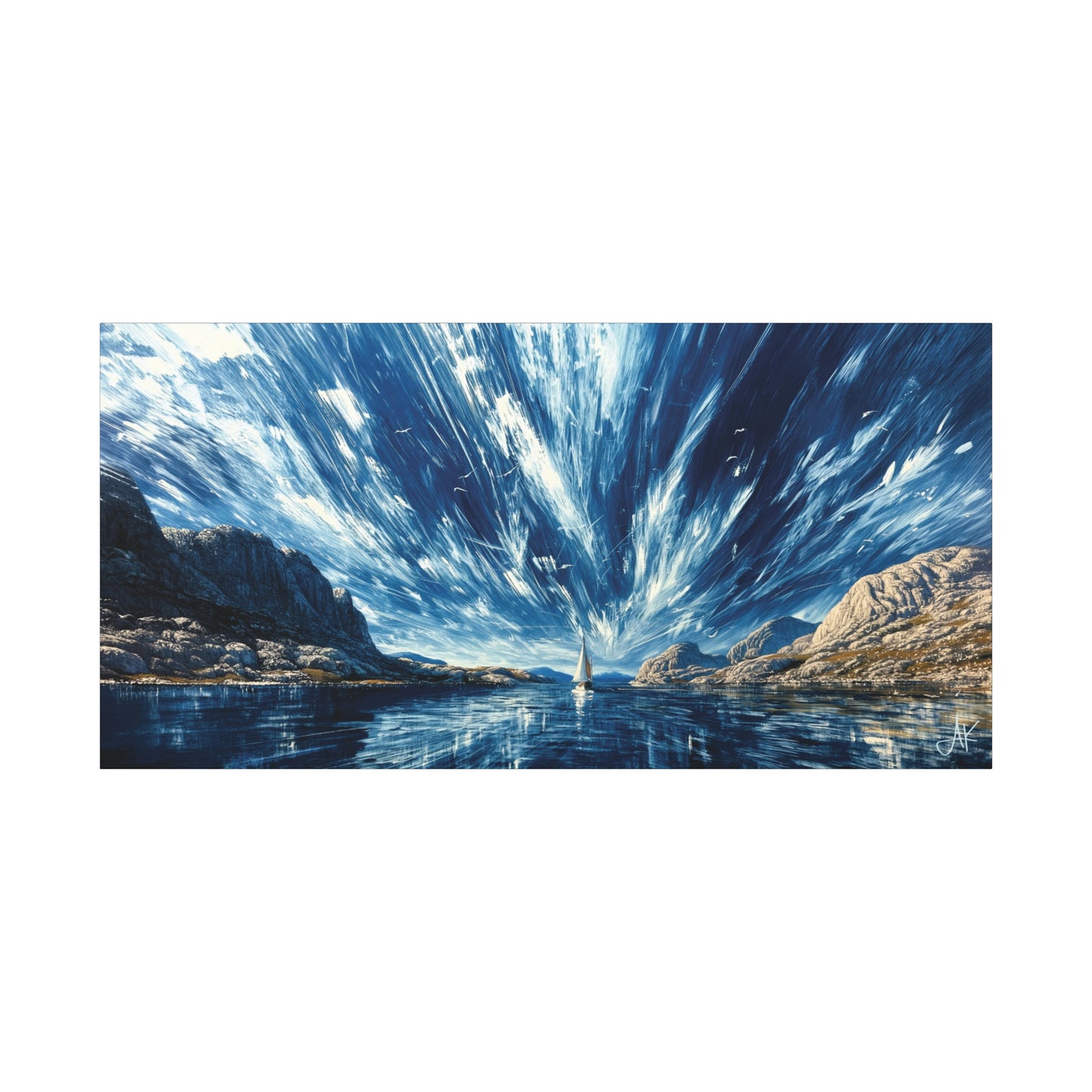 "Ancient Highway Racing Riven Sky", Fine Art Matte Canvas, Stretched, 1.25"