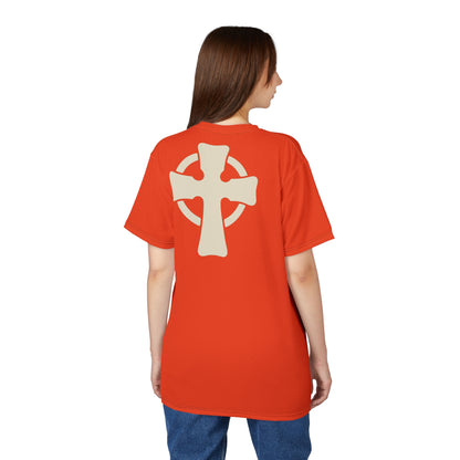 "Retro Jesus", Unisex T-shirt (Orange Flame)