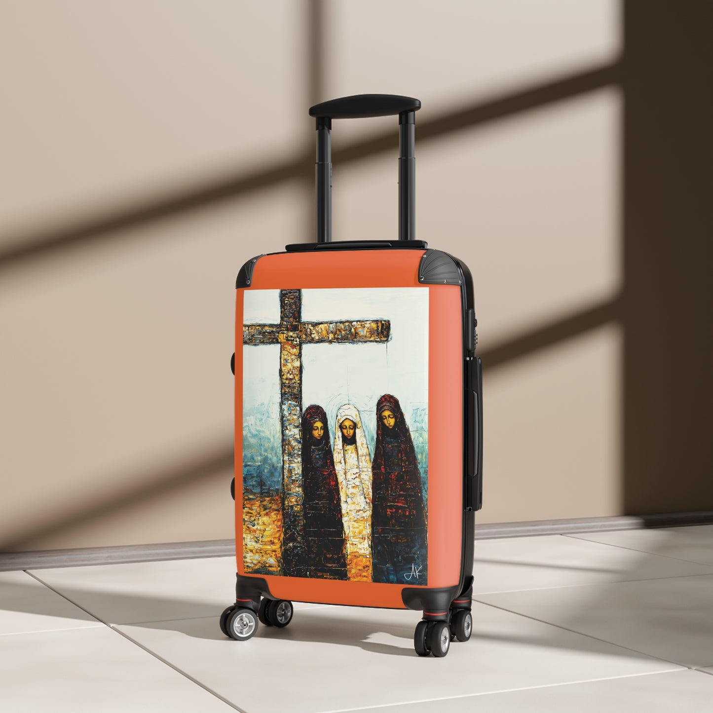 "At-the-Foot of the Cross - John 19:25", Suitcases (Dark Orange)