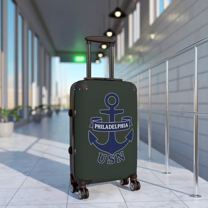 "USN Anchor", Suitcase (Hail Cloud Grey)