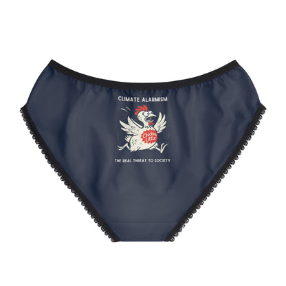 "Climate Alarmism - The Real Threat to Society" #22, Women's Briefs (Night Sky Blue)