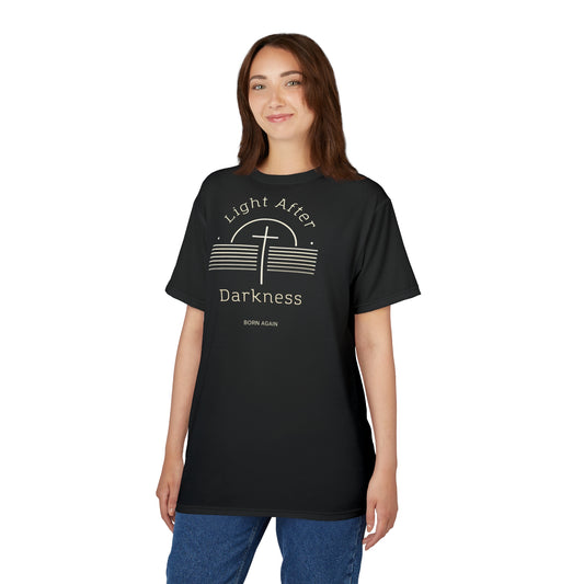 "Light After Darkness - Born Again", Unisex Black T-shirt