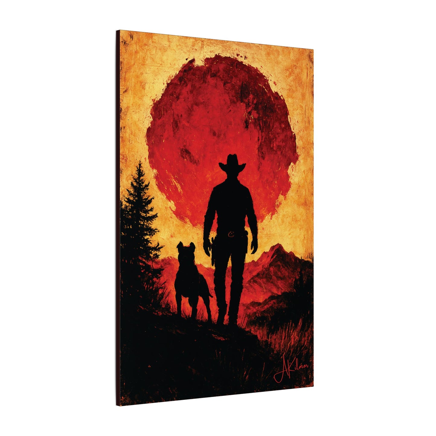"Watchman of the Red Sun", Matte Canvas Fine Art Print