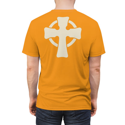 "Retro Jesus", Unisex T-shirt (Dutch Orange)
