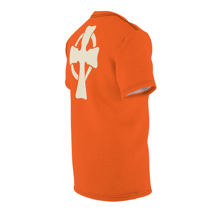 "Retro Jesus", Unisex T-shirt (Vivid Orange)