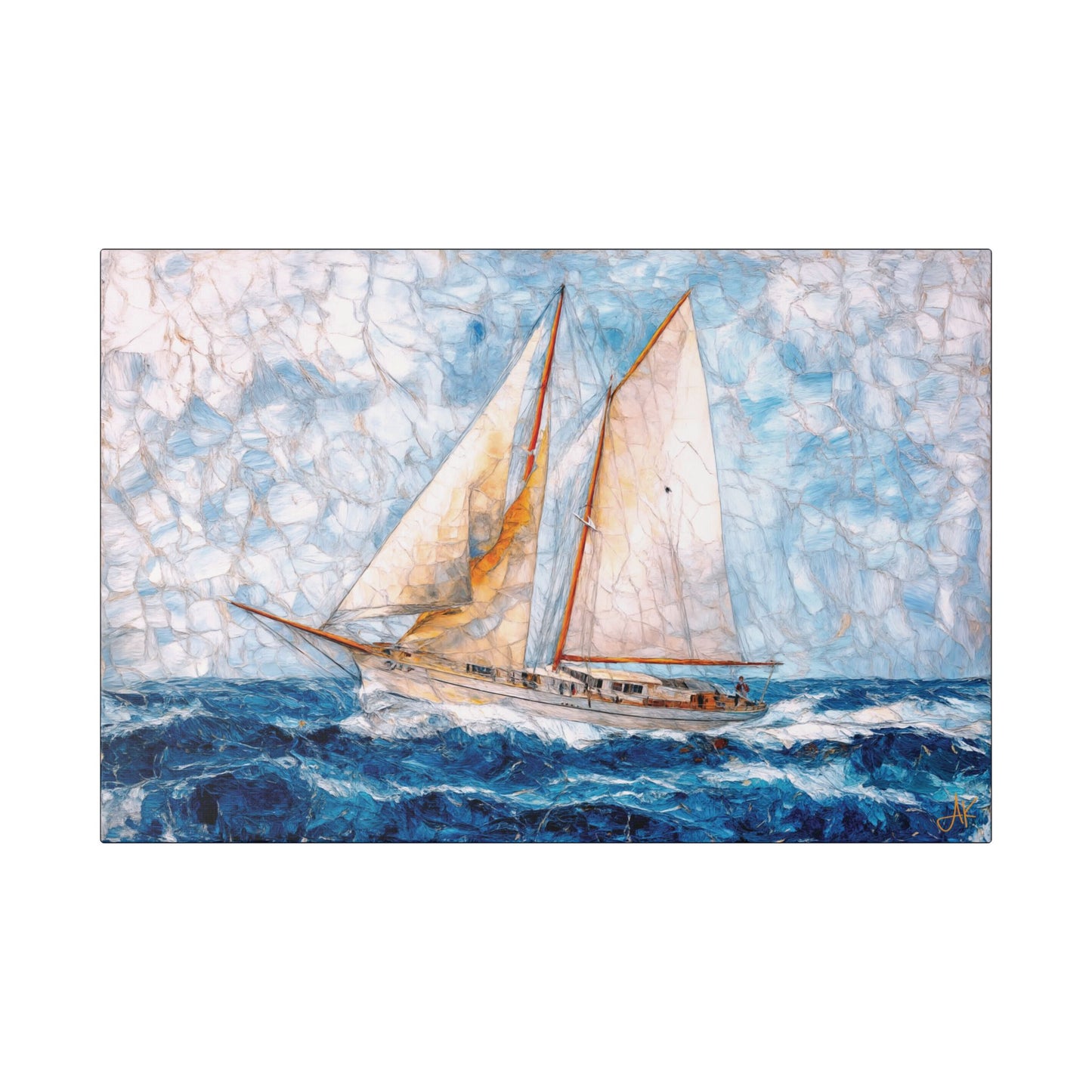 "Echoes of Ancestral Sea Lords", Stretched Classic Canvas Fine Art Print