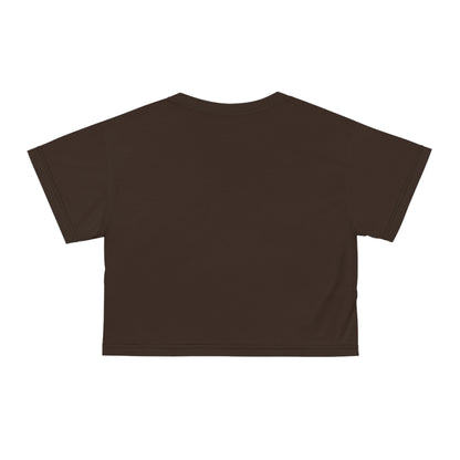 "Nazis were Socialists", Wearable Pattern Art Crop Tee (Zinnwaldite Brown)