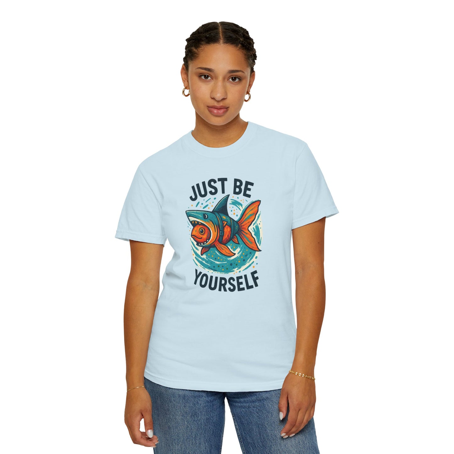 "Just Be Yourself", Unisex T-shirt (White and light colors)