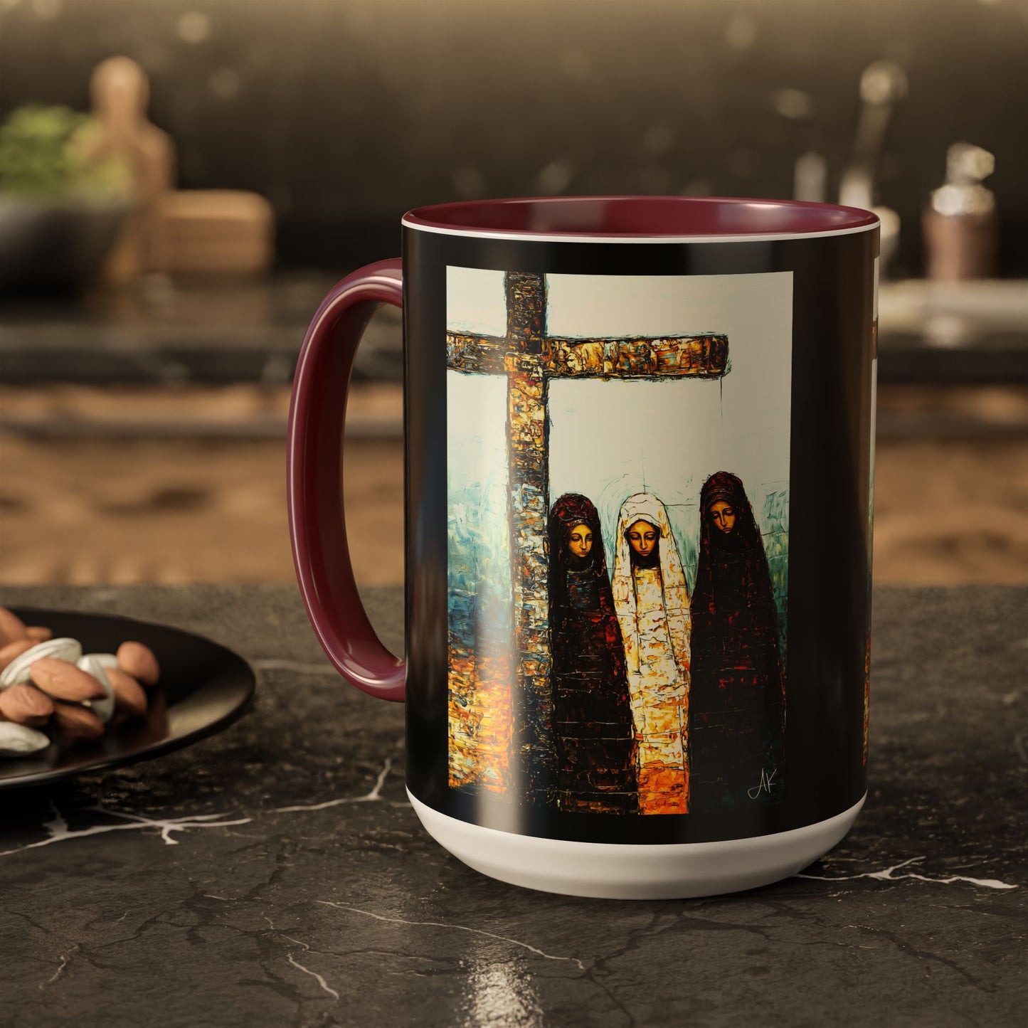 "At-the-Foot of the Cross - John 19:25", Colorful Mugs (11oz & 15oz)