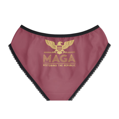 "MAGA - Restoring the Republic", Women's Briefs (Hippie Pink)
