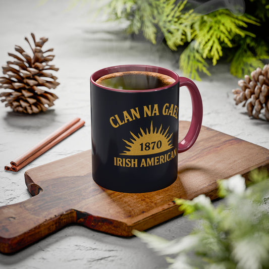 "Clan na Gael - Irish American", Colorful Mugs (11oz, 15oz) (Black Denim)