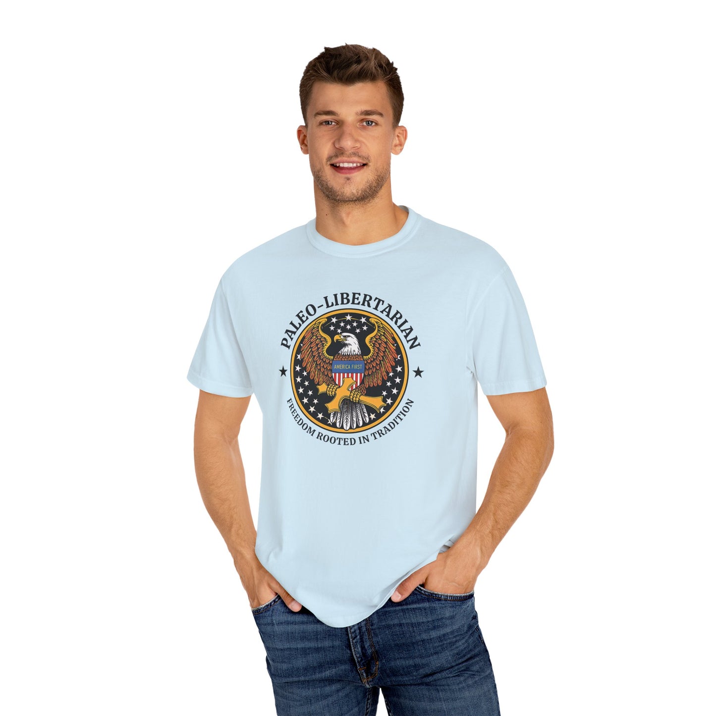 "Paleo-Libertarian" #01, Unisex T-shirt (Light Colors)