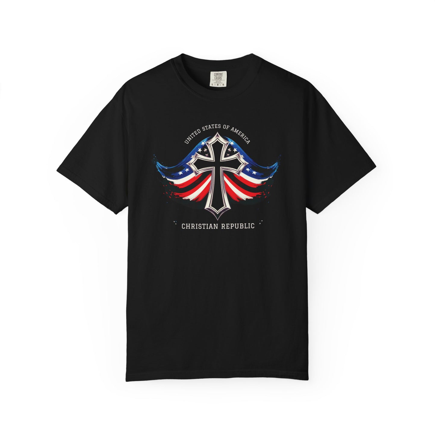 "USA Christian Republic" #05, Unisex T-shirt (Black)