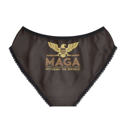 "MAGA - Restoring the Republic", Women's Briefs (Rich Soil Brown)