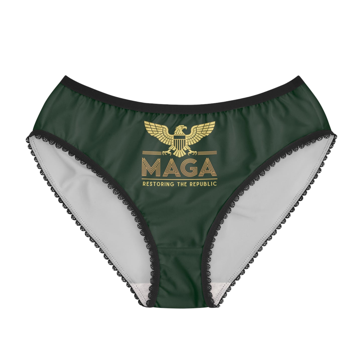 "MAGA - Restoring the Republic", Women's Briefs (Monsoon Green)