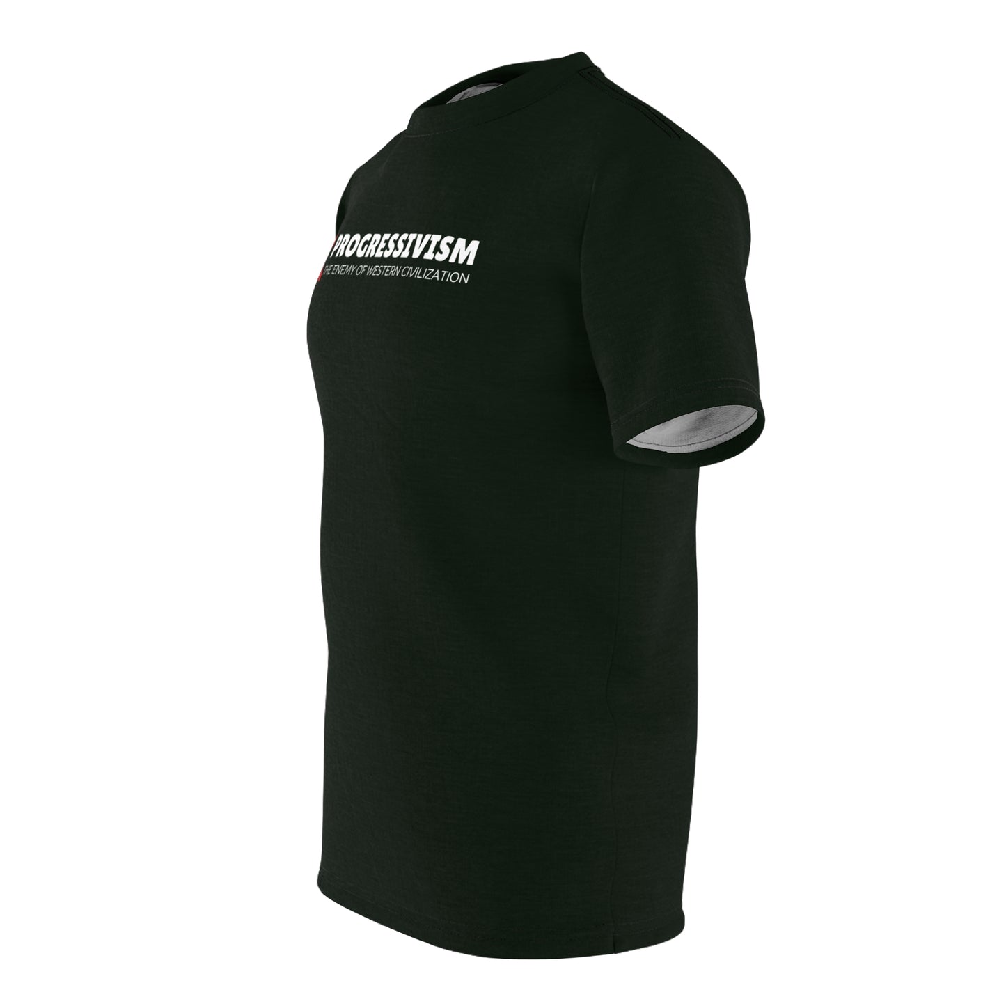 "Progressivism - Enemy of Western Civilization", Unisex Tee (Blackstone Green)