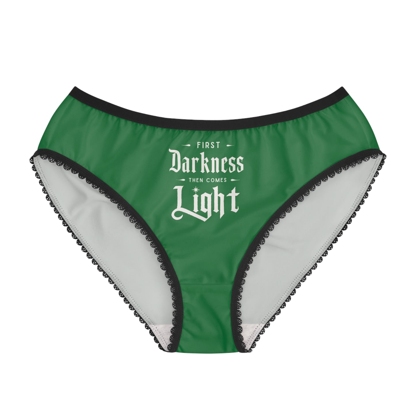 "First Darkness Then Comes Light" #02, Women's Briefs (Patrick Leaf Green)