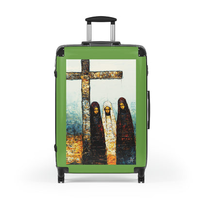 "At-the-Foot of the Cross - John 19:25", Suitcases (Light Green)