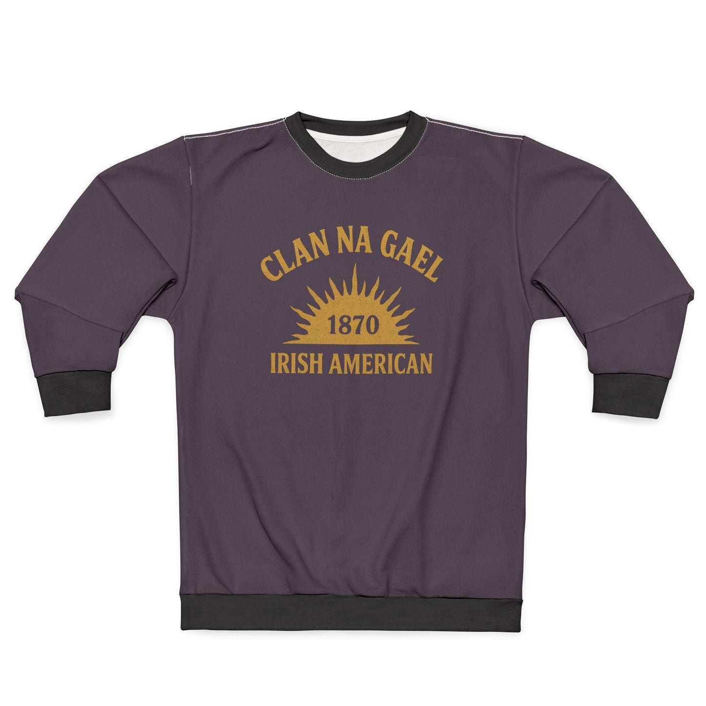 "Clan na Gael - Irish American", Unisex Sweatshirt (Purple Verbena)