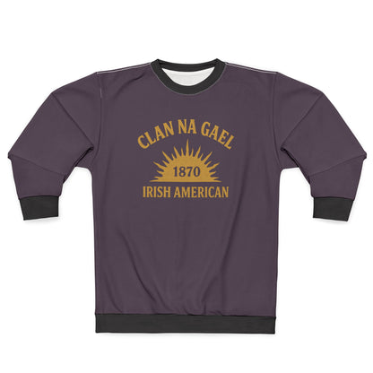 "Clan na Gael - Irish American", Unisex Sweatshirt (Purple Verbena)