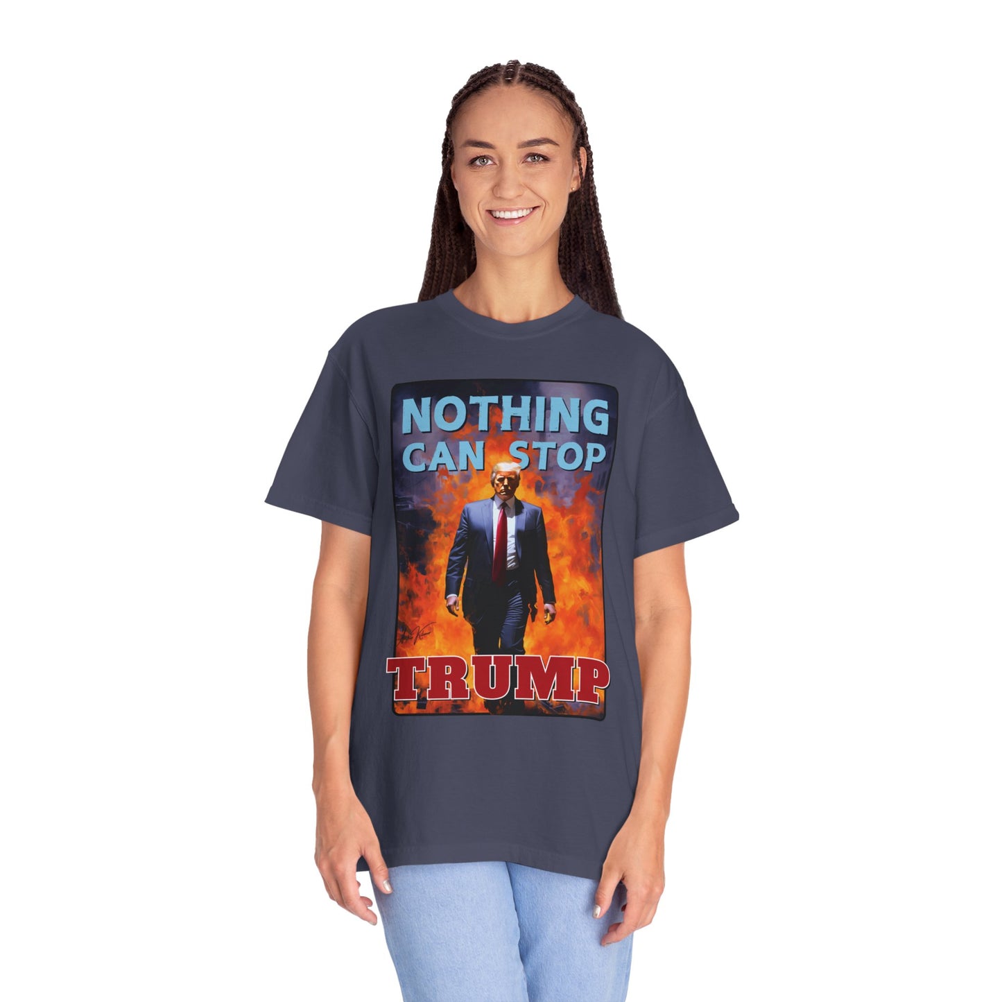 "Nothing Can Stop Trump", Unisex T-shirt (Dark Colors)