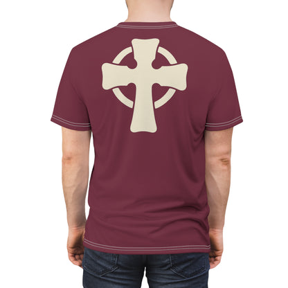 "Retro Jesus", Unisex T-shirt (Faded Scarlet)