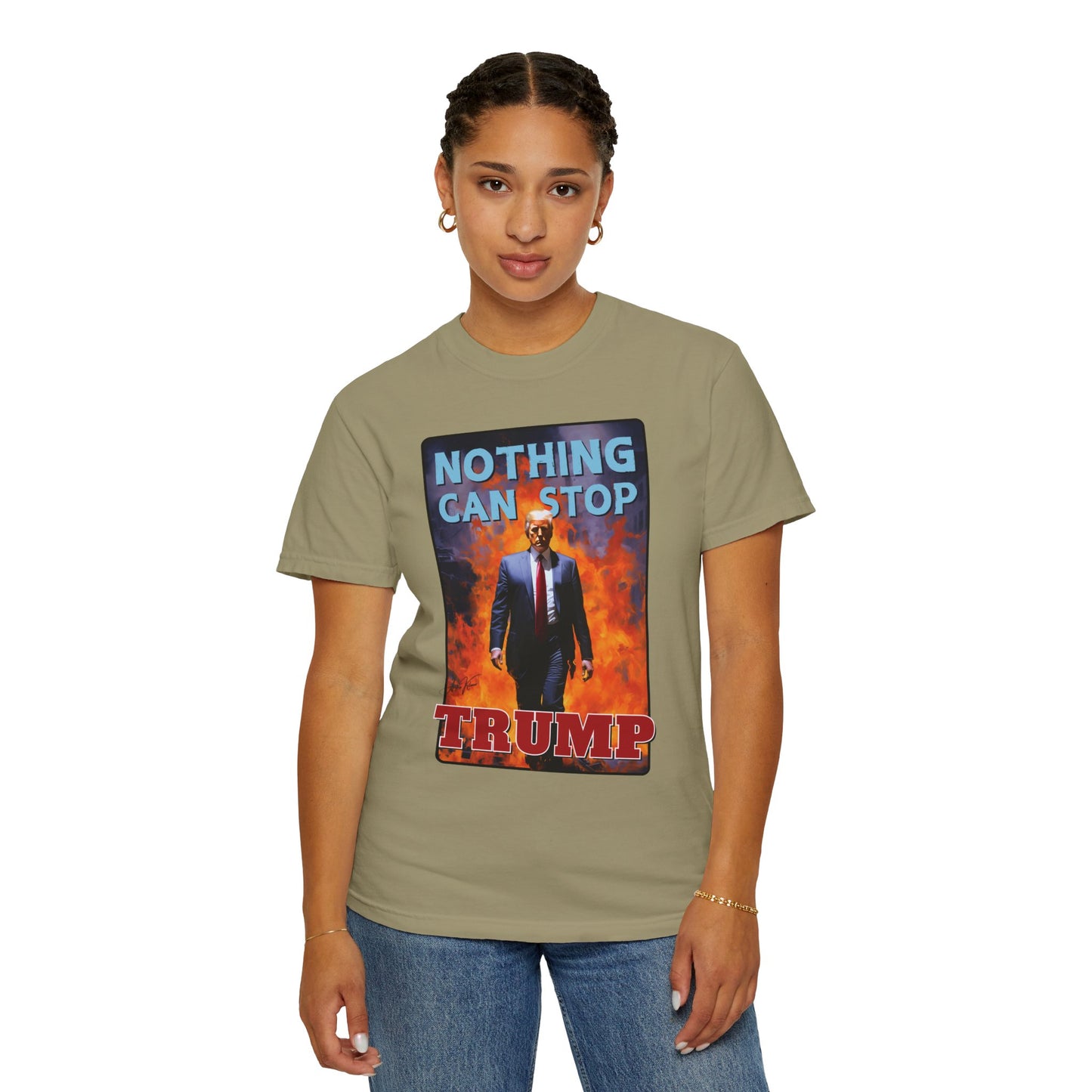 "Nothing Can Stop Trump", Unisex T-shirt (Light Colors)