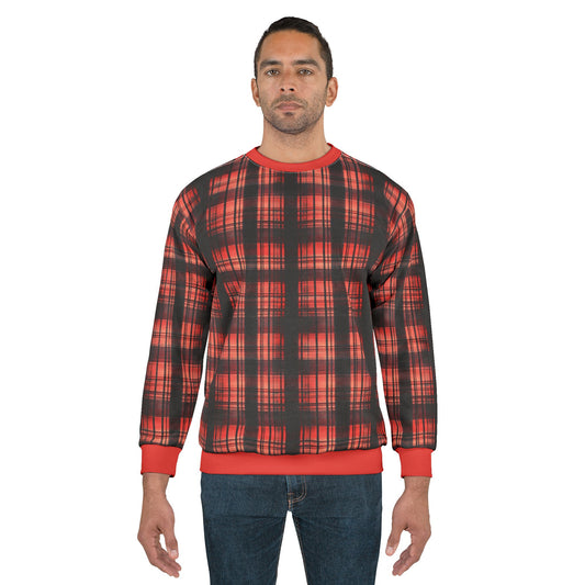 "Kin of Flame", Unisex Sweatshirt (Faded Red Cuffs and Collar)